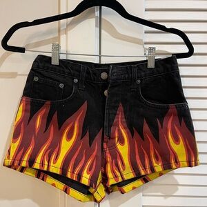 Women’s CARMAR denim flame shorts